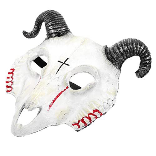 Supvox Halloween Ziegenkopf Maske für Erwachsene Kreative Tiermaske mit Realistischer Form Langlebiges Material für Halloween Party Cosplay Kostüm und Gruselige Verkleidung von Supvox