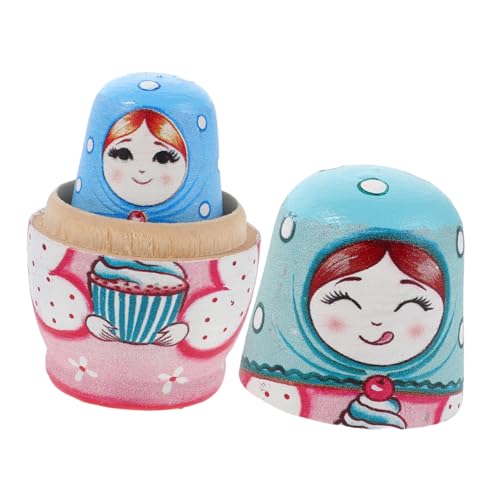 Supvox Handbemalte Russische Puppen Lagiges Holzspielzeug Set Traditionelle Kindgerechte Farbenfrohe Nesting Dolls für Bildung und Dekoration Supvox Handbemalte Russische Puppen Lagiges Holzspielzeug Set Traditionelle Kindgerechte Farbenfrohe Nesting Dolls für Bildung und Dekoration von Supvox