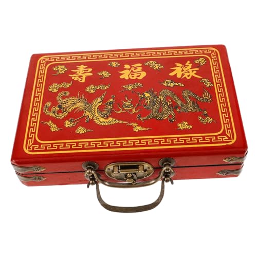 Supvox Handgefertigte Mahjong holzbox mit Tragegriff Retro Chinesische Aufbewahrungsbox für Mahjong Steine Geräumig Robust und Tragbar als Geschenkbox für Familie und Freunde Supvox Handgefertigte Mahjong holzbox mit Tragegriff Retro Chinesische Aufbewahrungsbox für Mahjong Steine Geräumig Robust und Tragbar als Geschenkbox für Familie und Freunde von Supvox