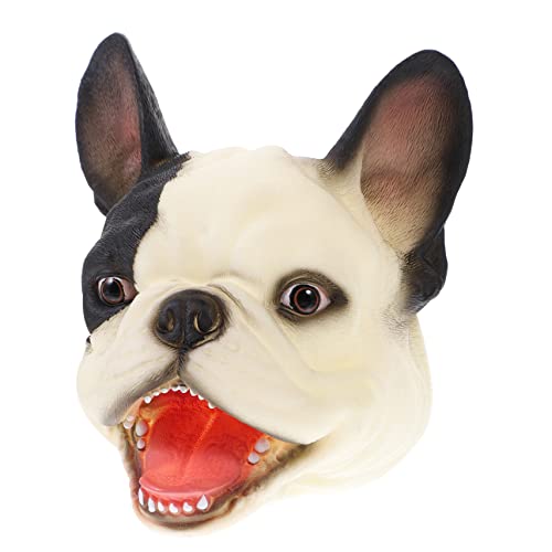 Supvox Handpuppe Hund Interaktive Handpuppe Für Weißer Bulldoggenkopf Perfektes Partyspielzeug Für Kreative Spiele Und Unterhaltung von Supvox
