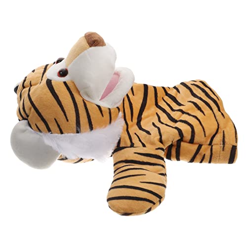 Supvox Handpuppe Tiger für Plüsch Tierhandpuppe mit Beweglichem Mund Interaktives Rollenspielzeug für Kreative Früherziehung und von Supvox