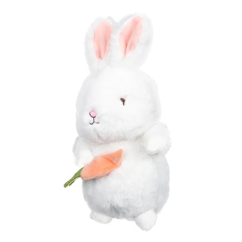Supvox Hasenpuppe Häschen-puppenverzierung Kaninchen- Festival-hase-Puppe Kaninchen-Puppen- Desktop-Ornament Plüsch-Kaninchen-Puppe Osterhasen Schmücken Pp Baumwolle Weiß von Supvox