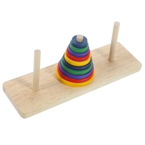Supvox Hölzerne Yugong bewegende Bergspielzeuge Logik -Puzzlespielzeug Tower-Stack-Spiel Logikspiel Puzzletafeln iq-Spiele Rätsel für Erwachsene Intellektuelles Bambus von Supvox