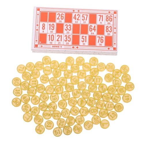 Supvox Holz Bingospiel Set mit Zahlenkarten und Ersatzfiguren Leichtes Kompaktes Gesellschaftsspiel für Familie und Party Interaktives Russisches Bingo für Drinnen und Unterwegs Supvox Holz Bingospiel Set mit Zahlenkarten und Ersatzfiguren Leichtes Kompaktes Gesellschaftsspiel für Familie und Party Interaktives Russisches Bingo für Drinnen und Unterwegs von Supvox