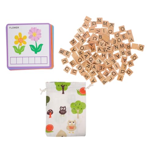 Supvox Holz Buchstaben Puzzle Teilig Alphabet Lernspielzeug für Ab Jahren Montessori Pädagogisches Worterkennung Buchstabierungsspiel zur Frühkindlichen und Feinmotorik von Supvox