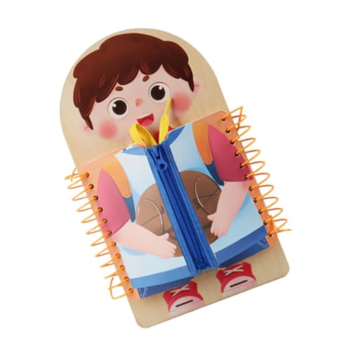Supvox Holz Busy Board Montessori Lernspielzeug für Vorschulkinder Pädagogisches Motorik Activity Board aus Sicherem Lärchenholz Fördert Feinmotorik und Hand Auge koordination von Supvox