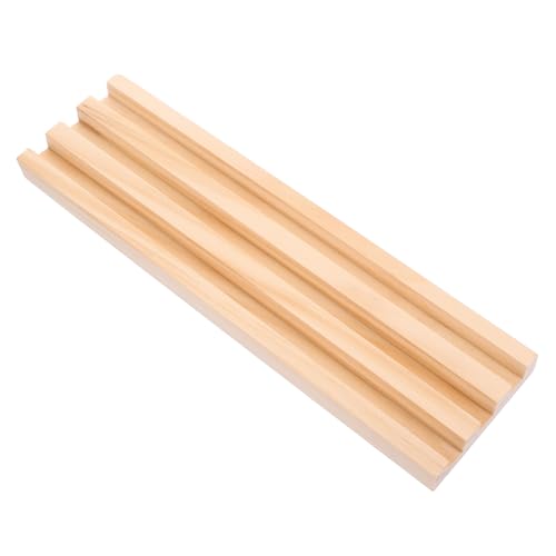 Supvox Holz Domino Halter mit Stabilem Sockel Leichtes Langlebiges Domino Tray für Spielsteine DIY Bastelprojekte rutschfeste Aufbewahrung für Dominosteine Zubehör für von Supvox