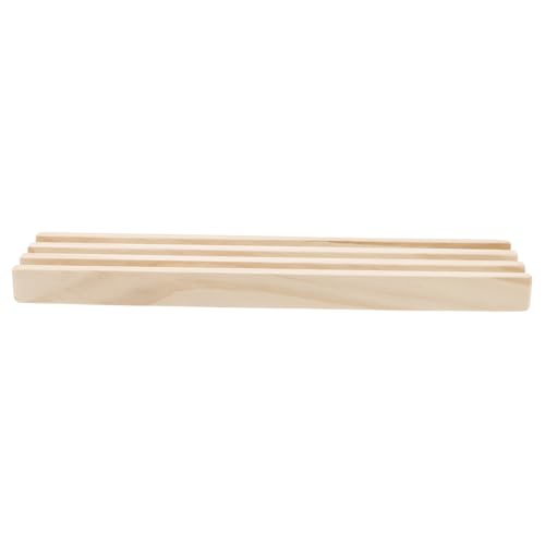 Supvox Holz Domino Rack mit Multi Slots Rutschfester Display Halter aus Langlebigem Kiefernholz Ergonomisch für Arthritis Betroffene Stabiler Spielhalter für Domino Spielspaß mit Familie von Supvox