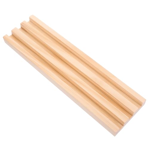 Supvox Holz Domino Ständer mit Fächern Multifunktionales Display Regal für Domino Spiel Zubehör und Alphabet Karten Robustes Wiederverwendbares Organizer Tabletop Spielhalter von Supvox