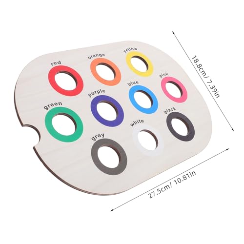 Supvox Holz-Farbsortierbrett, sensorisches Zuordnungsspiel für Babys und Kleinkinder, frühes Lernen, Farbsortiertablett, Montessori-Spielzeug für die Feinmotorik von Kleinkindern Supvox Holz-Farbsortierbrett, sensorisches Zuordnungsspiel für Babys und Kleinkinder, frühes Lernen, Farbsortiertablett, Montessori-Spielzeug für die Feinmotorik von Kleinkindern von Supvox