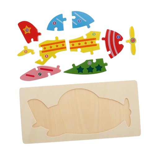 Supvox Holz Flugzeug Puzzle für Sicheres Montessori Lernspielzeug Fördert Kreativität und Motorische Fähigkeiten für Jungen und Jahren Supvox Holz Flugzeug Puzzle für Sicheres Montessori Lernspielzeug Fördert Kreativität und Motorische Fähigkeiten für Jungen und Jahren von Supvox