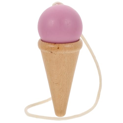 Supvox Holz Kendama Geschicklichkeitsspiel mit Ball und Schnur Robustes Balancierspiel für Hand Auge Koordination Pädagogisches Wurf und Fangspiel für Drinnen und Draußen von Supvox
