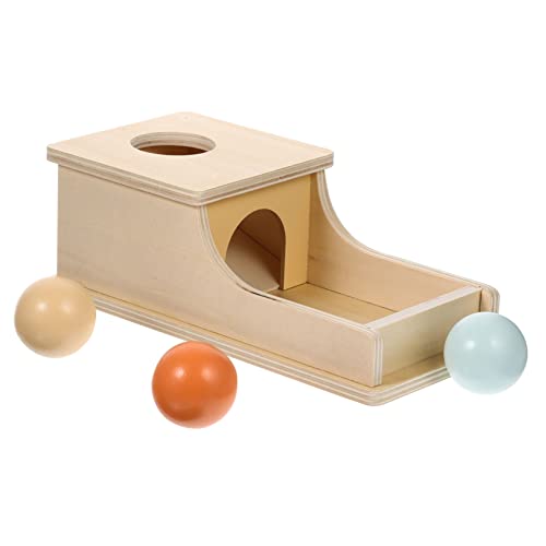 Supvox Holz Münzbox für Kleinkinder Motorikfördernd Hand Auge Koordination Lernspielzeug aus Glattem Holz Sicher und Pädagogisch für Junge Mädchen und Kleinkinder Geeignet von Supvox