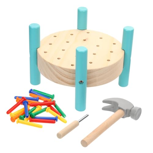 Supvox Holz Nagelspielzeug mit Hammer Bunte Montessori Pounding Spieltisch für Kleinkinder Motorikspielzeug zur Hand Auge Koordination und Konzentration Ab Jahr Supvox Holz Nagelspielzeug mit Hammer Bunte Montessori Pounding Spieltisch für Kleinkinder Motorikspielzeug zur Hand Auge Koordination und Konzentration Ab Jahr von Supvox