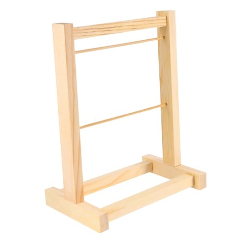 Supvox Holz Puppenkleiderbügel Mini Doppelter Kleiderständer für Puppenkleidung Organisator für Doll Coat Dress Praktisch für Puppenzimmer und Spielzeugaufbewahrung Verbessert Supvox Holz Puppenkleiderbügel Mini Doppelter Kleiderständer für Puppenkleidung Organisator für Doll Coat Dress Praktisch für Puppenzimmer und Spielzeugaufbewahrung Verbessert von Supvox