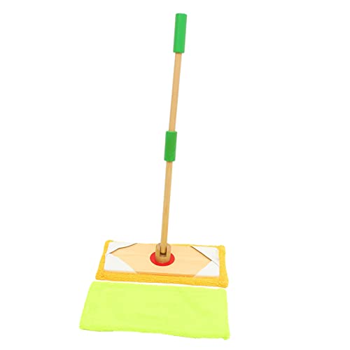 Supvox Holz Putzset Mop Mop Reinigungsset für Mädchen Pädagogisches Holzspielzeug mit Robustem Hautfreundlichem Material Fördert Kreativität und Praktische Fähigkeiten von Supvox