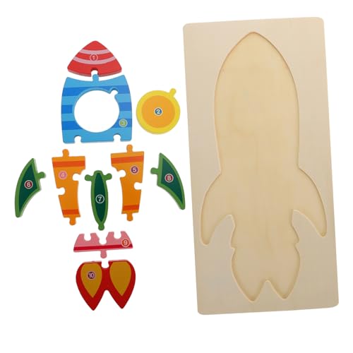 Supvox Holz Puzzle für Raketenform Pädagogisches Feinmotorik und Problemlösungsfähigkeiten Lernspielzeug für Kleinkinder zur Verbesserung von Hand Auge Koordination und Konzentration Supvox Holz Puzzle für Raketenform Pädagogisches Feinmotorik und Problemlösungsfähigkeiten Lernspielzeug für Kleinkinder zur Verbesserung von Hand Auge Koordination und Konzentration von Supvox