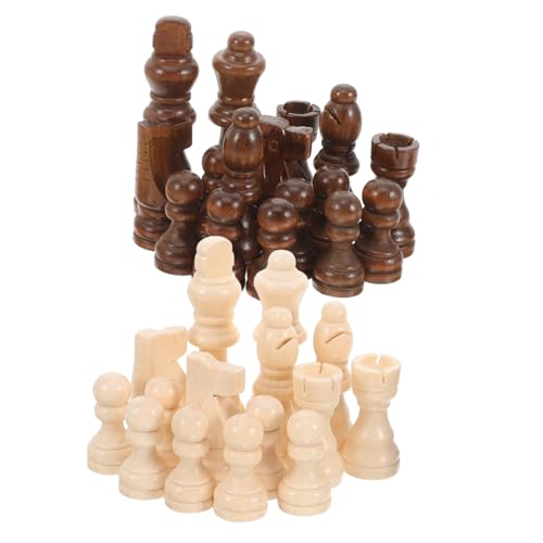Supvox Holz Schachfiguren Set Ersatzfiguren für Internationales Schachbrett Kompaktes Zubehör für Schachspiel Unterhaltung und Logikförderung Leicht Tragbar Kreatives Design Supvox Holz Schachfiguren Set Ersatzfiguren für Internationales Schachbrett Kompaktes Zubehör für Schachspiel Unterhaltung und Logikförderung Leicht Tragbar Kreatives Design von Supvox
