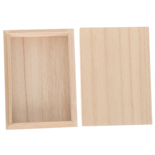 Supvox Holz Spielkartenbox mit Starkem Deckel Staubdicht und Handlich Multifunktionale Aufbewahrung für Poker Schmuck Münzen Langlebige Praktische Kartenbox für Spiele und Kleine von Supvox