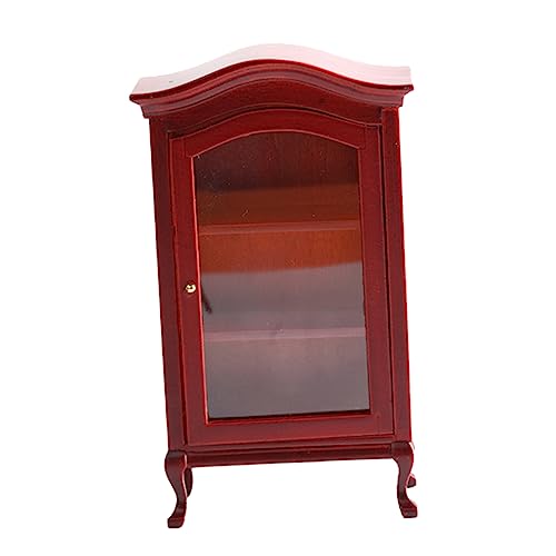 Supvox Holz Vitrine Modell mit Finish Realistisches Puppenhaus Möbel Handliche Fördert Kreativität und Motorik für Sammler von Supvox
