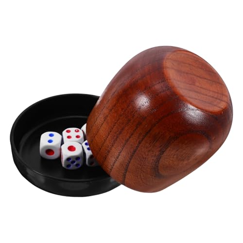 Supvox Holz Würfelbecher Set Teilig mit Würfeln Langlebiger Würfelhalter aus Robustem Holz Rutschfester Dice Rolling Cup für Spiele und Party Unterhaltung Deckel Handfreundlich und Supvox Holz Würfelbecher Set Teilig mit Würfeln Langlebiger Würfelhalter aus Robustem Holz Rutschfester Dice Rolling Cup für Spiele und Party Unterhaltung Deckel Handfreundlich und von Supvox