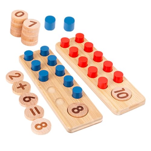 Supvox Holz Zählspielzeug für Mathematisches Lernspielzeug Rechenhilfe Vorschule Ab Jahre Sicher und Langlebig Konzentration und Zahlenverständnis von Supvox