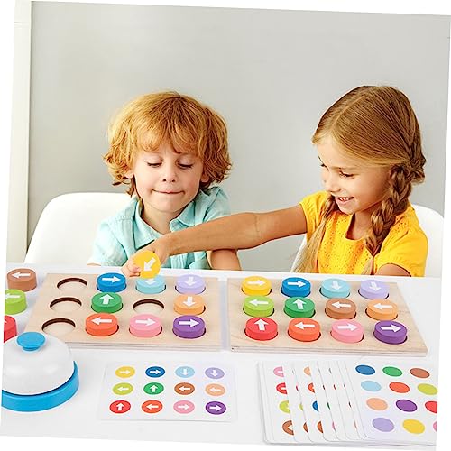 Supvox Holz Ziel Richtungsspiel Lernspielzeug Buntes Montessori Holzspielzeug für Jahre Eltern Junge Mädchen Interaktives Pädagogisches von Supvox