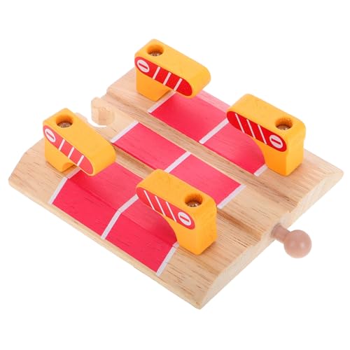 Supvox Holzbahn Zubehör Rote Holz roadblock Station Plattform für Kreative BAU spielzeugeisenbahn Fördert Hand Auge koordination und Fantasie Kompatibel mit Holzeisenbahnschienen Supvox Holzbahn Zubehör Rote Holz roadblock Station Plattform für Kreative BAU spielzeugeisenbahn Fördert Hand Auge koordination und Fantasie Kompatibel mit Holzeisenbahnschienen von Supvox