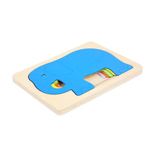 Supvox Holzpuzzle Elefant Mehrschichtiges Lernspielzeug aus Holz mit Bunten Wasserfarben für Kreativität Denkvermögen und Beobachtung von Supvox