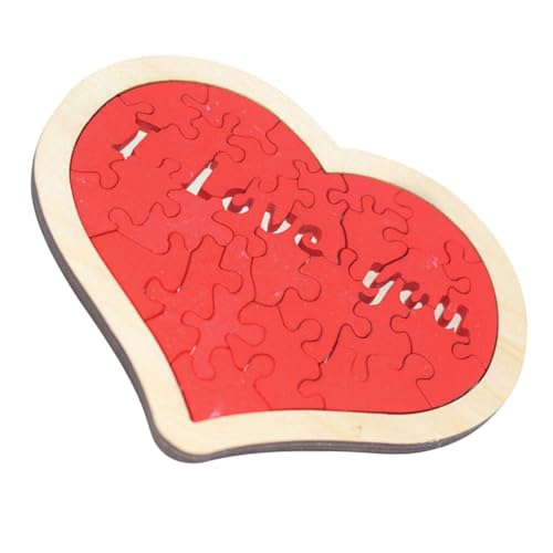Supvox Holzpuzzle Herz für Pädagogisches für Valentinstag Sicheres und Langlebiges Holzmaterial für Hochzeit Jahrestag und Besondere Anlässe von Supvox