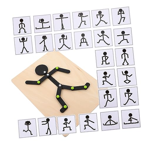 Supvox Holzpuzzle Kleines Figuren Puzzle für Feinmotorisches Lernspielzeug zur Frühkindlichen Entwicklung Kreatives Montessori Lernspiel für Jungen und Mädchen von Supvox
