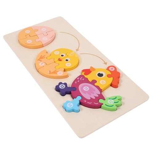 Supvox Holzpuzzle Tierwachstum Lernspielzeug aus Holz Fördert Visuelle und Logische Fähigkeiten Spielerisches Lernen für Kleinkinder für Geburtstage und Feiertage von Supvox