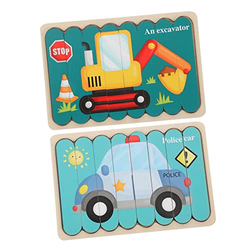 Supvox Holzpuzzle für Kleinkinder Jahre Teiliges Strip Puzzle mit Bagger und Polizeiauto Pädagogisches Holzspielzeug Farberkennung und Feinmotorik Sicheres Material Supvox Holzpuzzle für Kleinkinder Jahre Teiliges Strip Puzzle mit Bagger und Polizeiauto Pädagogisches Holzspielzeug Farberkennung und Feinmotorik Sicheres Material von Supvox