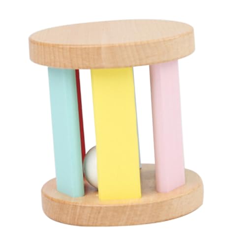 Supvox Holzrollenrobe Sensorisch Kleinkinder Babys Bauch -handrassel Hölzernes Rasselinstrument Neugeborenenrassel Aus Holz Rassel -rassel von Supvox