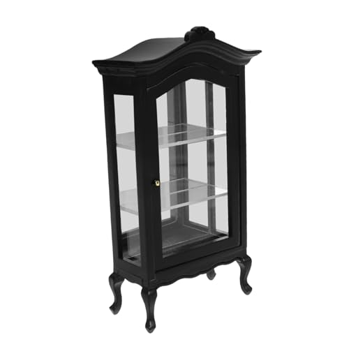 Supvox Holzschrank Dekoratives Möbelstück mit Gewölbtem Oberteil für Sammlungen und Rollenspiele Elegante Miniaturmöbel für Puppenhäuser von Supvox