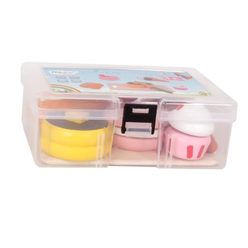 Supvox Holzspielzeug Dessert Set zum Küchenspielzeug mit Tragetasche Sicher und Langlebig für Kreatives Rollenspiel für Jungen und Jahren von Supvox