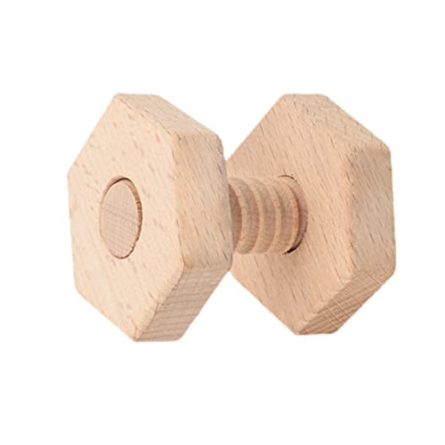 Supvox Pädagogische Holzbausteine ​​für Jungen Und Mädchen Schrauben- Und Mutternspielzeug Sensorisches Spielzeug Für Kleinkinder von Supvox
