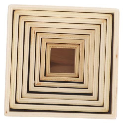 Supvox Holzspielzeug Montessori Stapelwürfel Lustige Planetenboxen Lernspielzeug Stapelbares Interaktives Holzspiel für Vorschulkinder Denkfähigkeit und Farberkennung von Supvox