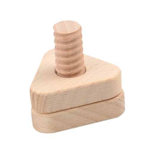 Supvox Holzspielzeug Schrauben Steckspiel Geometrische Formen Montessori Lernspielzeug für Feinmotorik und Hand Auge Koordination Sicheres Holzmaterial Geschenkidee von Supvox