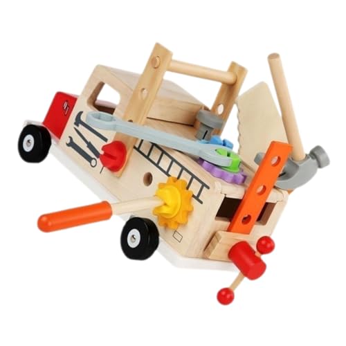 Supvox Holzspielzeug Werkzeugset für Robustes Langlebiges Montessori Werkzeugkoffer Fördert Feinmotorik Kognitive Entwicklung und für Kleinkinder und Vorschulkinder von Supvox