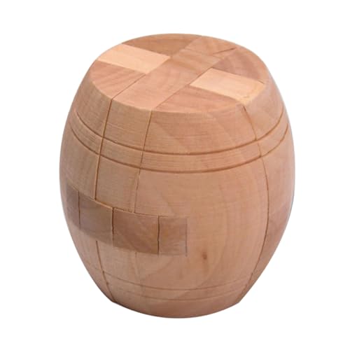 Supvox Holzspielzeug aus Holzfassschloss Holzwürfel Denksportaufgaben intelligenter Würfel Denksportwürfel Hölzern von Supvox