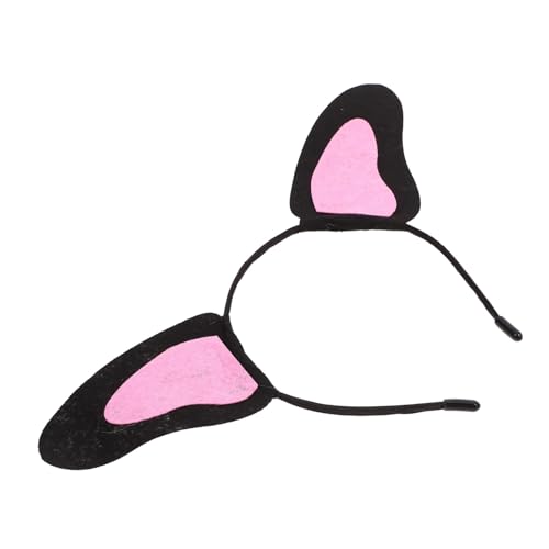 Supvox Hund Stirnband mit Tierohren aus Schwarzem Filz Niedliches Cosplay Accessoire für Kostümpartys Halloween und Festival Dekoration Charmantes Haarband für Frauen und Mädchen von Supvox