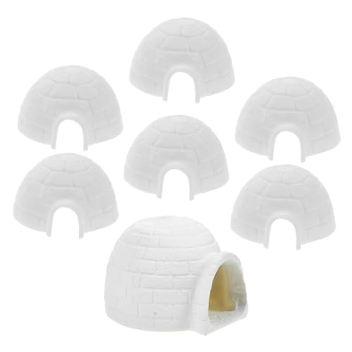 Supvox Icehouse Animal Model für Figur Kleinkinder spielzeuge Simulationshausspielzeug Simulationsspielzeug mit Polartieren Harz Weiß von Supvox