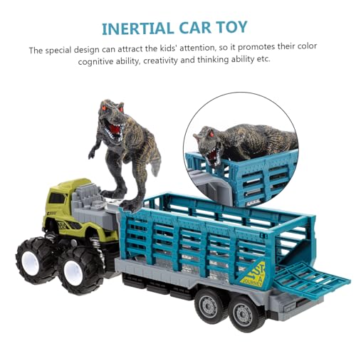 Supvox Inertiales LKW Modell mit Anhänger Robuste Rutsch Räder Bewegliche Rückenteile Motorik und Wahrnehmung als für Kleinkinder und Ab Jahren von Supvox