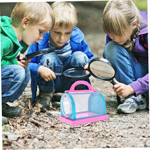 Supvox Insektenbeobachtungsset Teilig mit Atmungsaktivem Tragbarem Netzkäfig Pinzette und Kindgerechter Lupe für Outdoor Naturerkundung und Schmetterlingsbeobachtung von Supvox