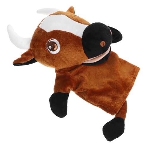 Supvox Interaktive Handpuppen Kuh Handpuppenspielzeug Für Kuscheltier Mit Öffnendem Mund Für Erzählspiele Und Kreative Rollenspiele Leicht Und Tragbar Für Drinnen von Supvox