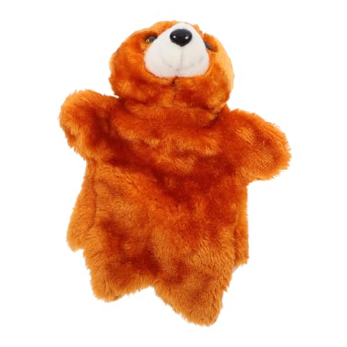 Supvox Interaktive Puppenspielpuppe Cartoon-Tierspielzeug Bärenhandspielzeug Bär Tierpuppe Handspielzeug für tierische Handpuppe PP Baumwolle Chocolate von Supvox