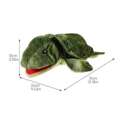 Supvox Interaktive Schildkröten handpuppe aus Weichem Plüsch Lebensnahes Handspielzeug für Erwachsene Kuscheliges Stofftier für Geschichtenerzählen und Rollenspiele von Supvox