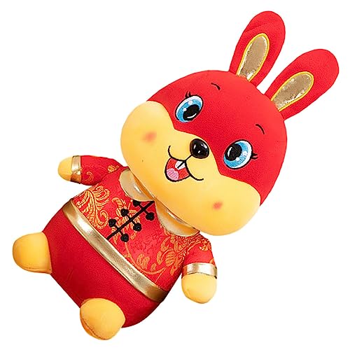 Supvox Jahr Der Hasenpuppe Desktop-kaninchenpuppe Kinderspielzeug Tierkreis-hase-Puppen 2023 Kaninchenpuppe Desktop-hase-Puppe Hasenpuppe Baumwoll- Und Plüschmaterialien von Supvox