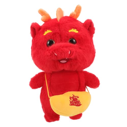 Supvox Jahr der Drachen-Maskottchen-Puppe Kuscheltier Drache Plüsch chinesischer Drache Drachenspielzeug für ausgestopfte Drachenfigur ausgestopftes Drachenspielzeug Tuch von Supvox